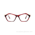 Nueva aprobación de CE CE Cat Eye Flower Tortoise Acetate Eleglasses Frames